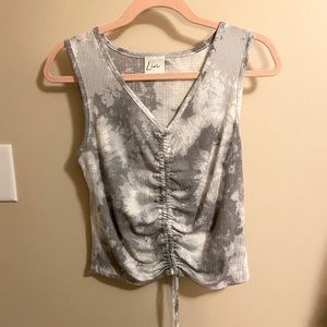 Grey Camo Crop Top